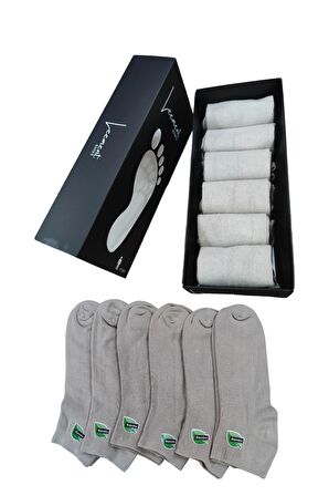 Erkek Bambu 6 Çift Düz Burun Dikişsiz Kısa Patik Çorap Rahat Lastik