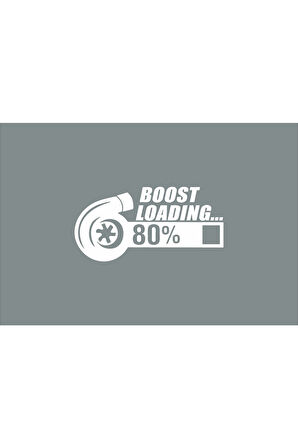 Boost Loading Oto Sticker Beyaz 20*10 Cm