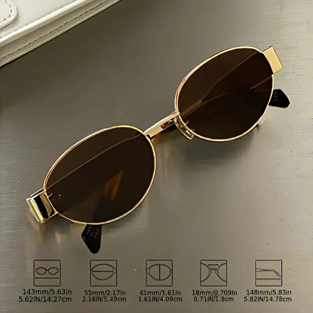 Lenty Gold/Brown 55 Philippe Polarize Güneş Gözlüğü