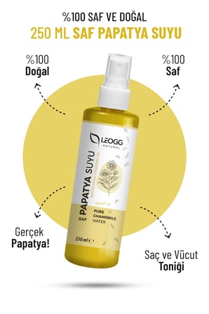 Leogg Natural Papatya Suyu 250 ml %100 Saf ve Doğal Rahatlatıcı ve Nemlendirici Saç Açıcı Tonik