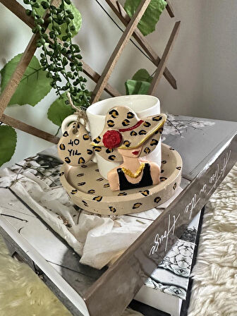 Evdeki Atölyem Leopar model kırk yıl Tasarım kahve fincanı 