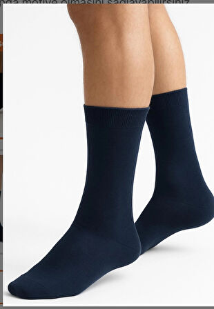 Luviera Erkek Lacivert Termal Uzun 3’lü çorap