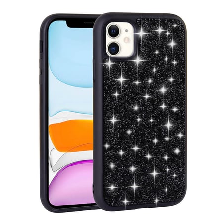 Lexroo iPhone 11 Kılıf Parlak Taşlı Tasarım Pırlanta Kılıf - Beyaz