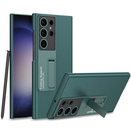 Lexroo Galaxy S24 Ultra Kılıf Kıpta Standlı Kılıf - Siyah