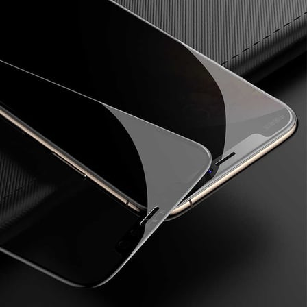 Lexroo iPhone 15 5D Privacy Cam Ekran Koruyucu - Siyah