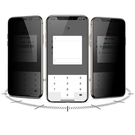 Lexroo iPhone 15 5D Privacy Cam Ekran Koruyucu - Siyah