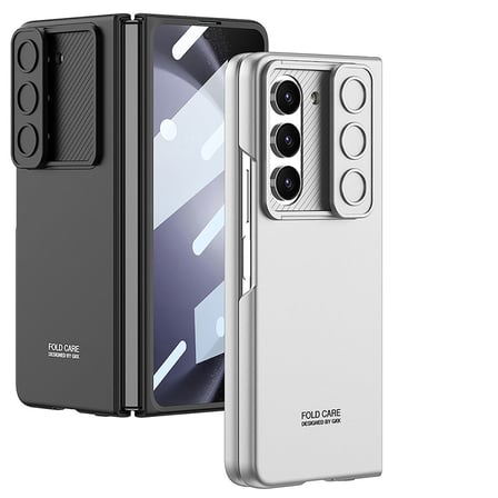 Lexroo Galaxy Z Fold 5 Kılıf Kamera Korumalı Kıpta Sürgülü Kılıf - Siyah