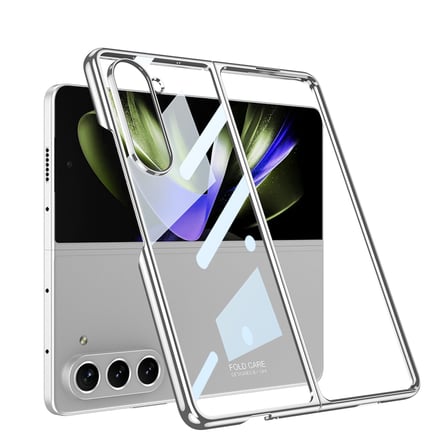 Lexroo Galaxy Z Fold 5 Kılıf Full Camlı Kıpta Kılıf - Gümüş