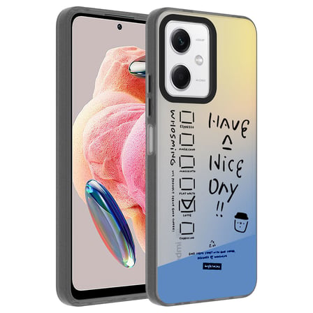Lexroo Xiaomi Redmi Note 12 4G Kılıf Desenli Dragon Sert Kılıf - Kelimeler