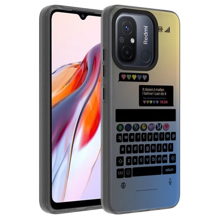 Lexroo Xiaomi Redmi 12C Kılıf Desenli Dragon Sert Kılıf - Kelimeler
