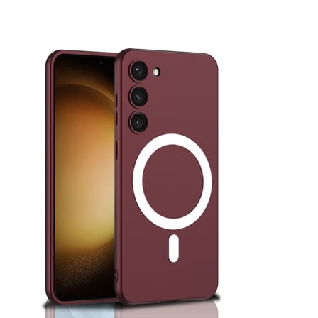 Lexroo Galaxy S23 Plus Kılıf Wireless Şarj Özellikli Kıpta M-safe Silikon Kılıf - Siyah