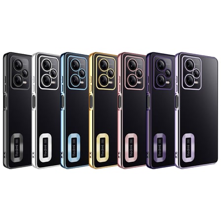 Lexroo Xiaomi Redmi Note 12 5G Kılıf Kamera Korumalı Logo Gösteren Omega Kılıf - Gümüş