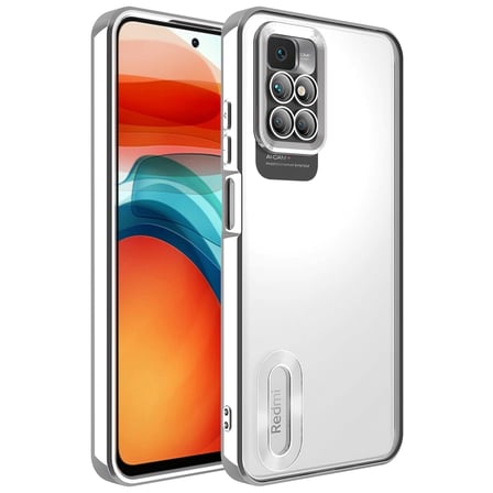 Lexroo Xiaomi Redmi 10 Kılıf Kamera Korumalı Logo Gösteren Omega Kılıf - Rose Gold