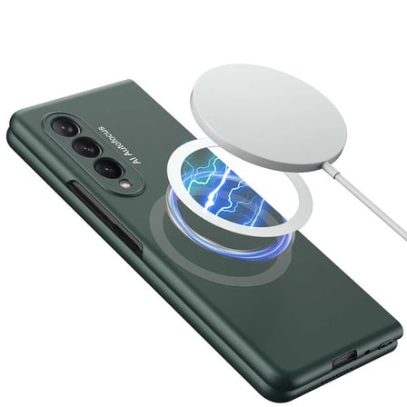 Lexroo Galaxy Z Fold 3 Kılıf Wireless Şarj Özellikli Kıpta M-safe Kılıf - Siyah