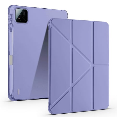 Lexroo Xiaomi Pad 7 Pro Kılıf Tri Folding Kalem Bölmeli Standlı Kılıf - Mor