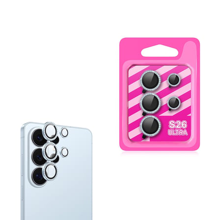 Lexroo Galaxy S26 Ultra CL-06 Kamera Lens Koruyucu - Gümüş