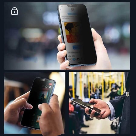 Lexroo iPhone 14 Pro Hayalet Ekran Koruyucu Privacy Seramik Ekran Filmi - Siyah