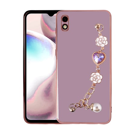 Lexroo Xiaomi Redmi 9A Kılıf El Tutamaçlı Kamera Korumalı Taka Silikon Kılıf - Beyaz