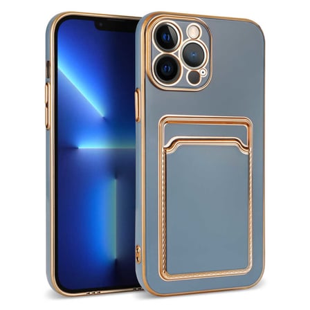 Lexroo iPhone 12 Pro Kılıf Bark Kartlıklı Kılıf - Mavi