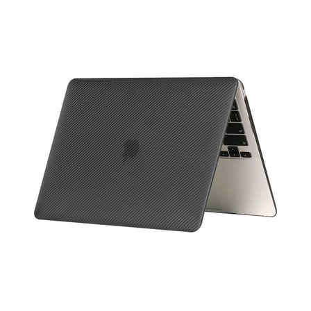 Lexroo Macbook 13.3' Pro 2020 A2338 MSoft Carbon Fiber Tasarımlı Kılıf - Siyah