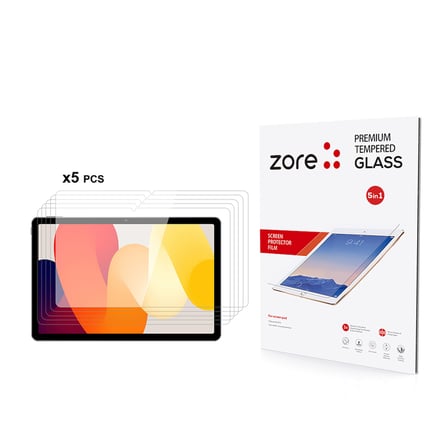 Lexroo Xiaomi Redmi Pad SE 5in1 Tablet Temperli Cam Ekran Koruyucu - Şeffaf