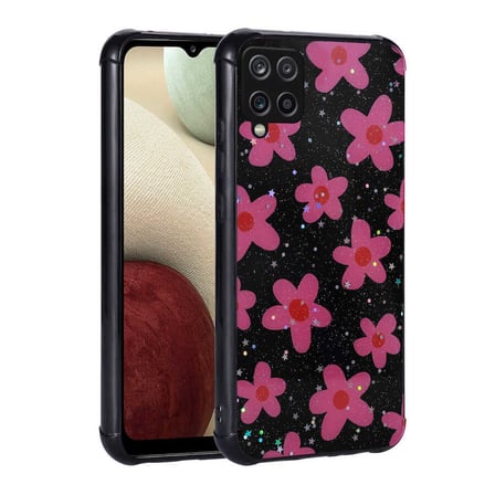 Lexroo Galaxy M33 Kılıf Simli Desenli Kamera Korumalı Parlak Popy Kılıf - Kalp