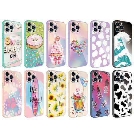 Lexroo iPhone 12 Pro Kılıf Kamera Korumalı Desenli Sert Silikon Epoksi Kılıf - NO8