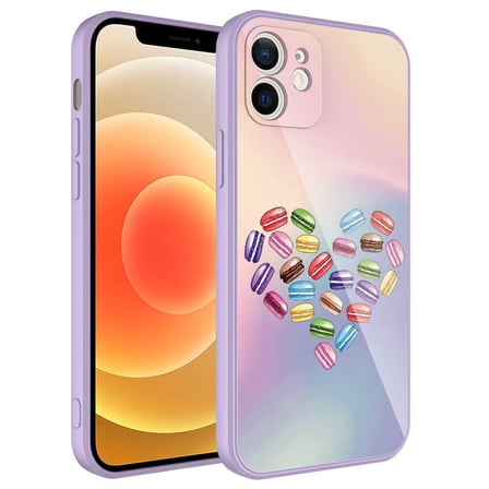 Lexroo iPhone 11 Kılıf Kamera Korumalı Desenli Sert Silikon Epoksi Kılıf - NO8