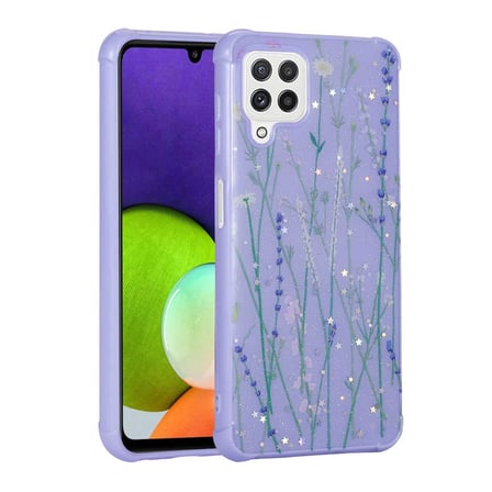 Lexroo Galaxy M32 Kılıf Simli Desenli Kamera Korumalı Parlak Popy Kılıf - Kalp