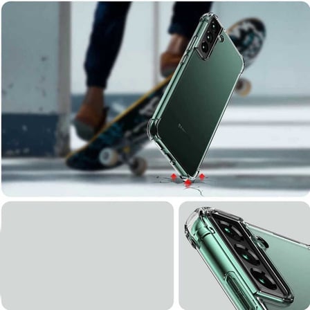 Lexroo Galaxy S22 Plus Kılıf Kamera Korumalı Nitro Anti Shock Silikon - Renksiz