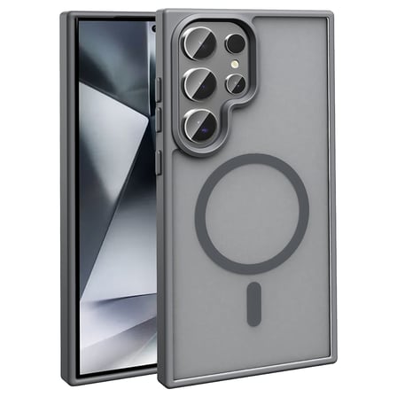 Lexroo Galaxy S26 Ultra Kılıf M-safe Şarj Özellikli Mat Arka Yüzey Sio Kılıf - Siyah