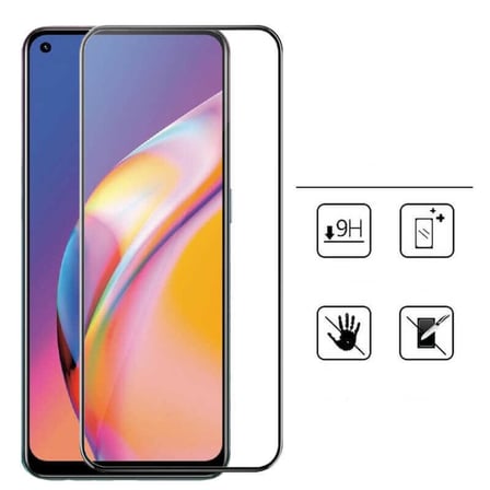 Lexroo Oppo A55 4G 5D Cam Ekran Koruyucu - Siyah