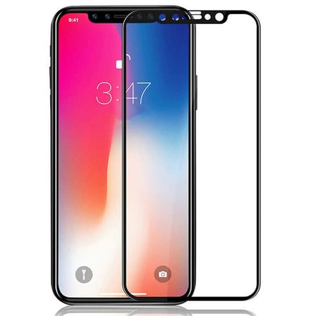 Lexroo iPhone 12 Pro Max 5D Cam Ekran Koruyucu - Siyah