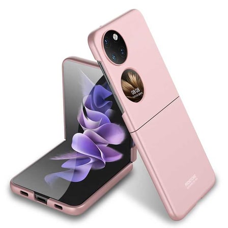 Lexroo Huawei P50 Pocket Kılıf Sert Kıpta Kılıf - Rose Gold