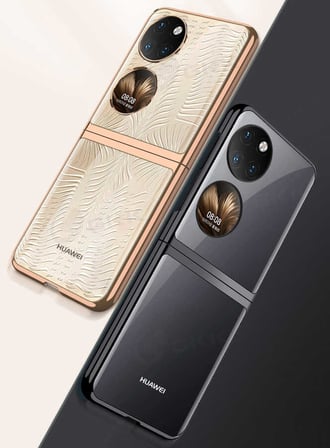 Lexroo Huawei P50 Pocket Kılıf Kıpta Kılıf - Gümüş