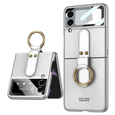 Lexroo Galaxy Z Flip 3 Kılıf Flip Ring Kıpta Kılıf - Siyah