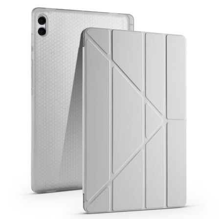 Lexroo Galaxy Tab S11 Ultra Kılıf Tri Folding Kalem Bölmeli Standlı Kılıf - Mor