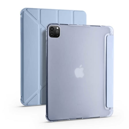 Lexroo iPad Pro 11 2020 (2.Nesil) Kılıf Tri Folding Kalem Bölmeli Standlı Kılıf - Mavi