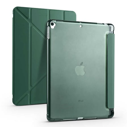 Lexroo iPad 10.2 2021 (9.Nesil) Kılıf Tri Folding Kalem Bölmeli Standlı Kılıf - Rose Gold