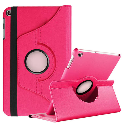 Lexroo Galaxy Tab A 10.1 (2019) T510 Dönebilen Standlı Kılıf - Pembe