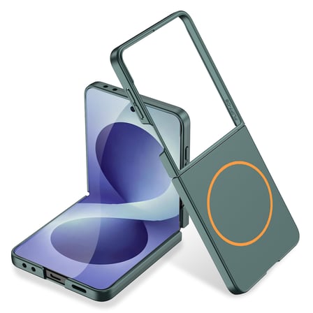 Lexroo Galaxy Z Flip 8 Kılıf Wireless Şarj Özellikli Kıpta M-safe Kılıf - Mor