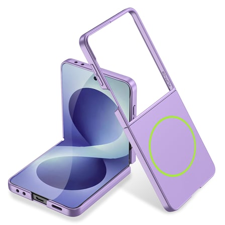 Lexroo Galaxy Z Flip 8 Kılıf Wireless Şarj Özellikli Kıpta M-safe Kılıf - Yeşil