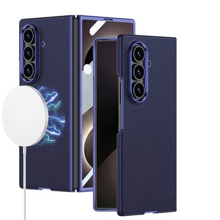 Lexroo Galaxy Z Fold 8 Ultra Kılıf M-safe Şarj Özellikli Kıpta KPT-12 Sert PC Kılıf - Siyah