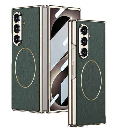 Lexroo Galaxy Z Fold 8 Ultra Kılıf M-safe Şarj Özellikli Kıpta KPT-10 Sert PC Kılıf - Yeşil