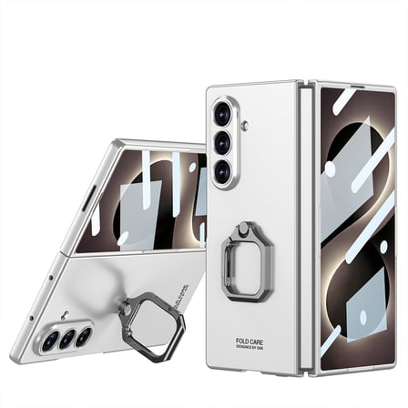 Lexroo Galaxy Z Fold 8 Ultra Kılıf Kıpta Flip Ring Kamera Korumalı Kılıf - Gri