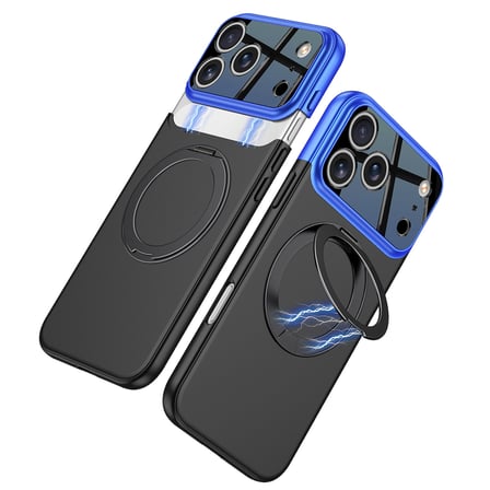 Lexroo iPhone 17 Pro Kılıf M-safe Şarj Özellikli 360 Derece Standlı Çift Parçalı Torino Kılıf - Turuncu-Siyah