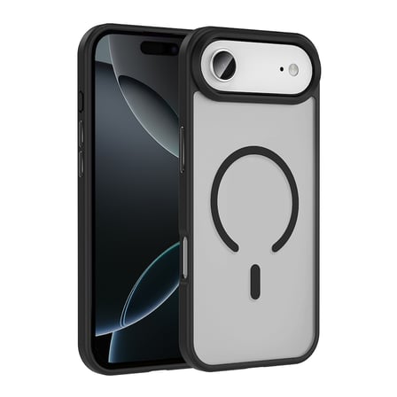 Lexroo iPhone 17 Air Kılıf M-safe Şarj Özellikli Mat Arka Yüzey Sio Kılıf - Siyah