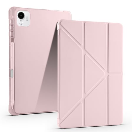 Lexroo Honor Pad X9 Pro Kılıf Tri Folding Kalem Bölmeli Standlı Kılıf - Rose Gold