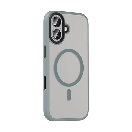 Lexroo iPhone 17 Kılıf Mat Arka Yüzey Wireless Şarj Özellikli Flet M-safe Kılıf - Lacivert