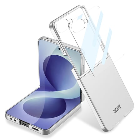 Lexroo Galaxy Z Flip 8 Kılıf Sert Kıpta Kılıf - Siyah